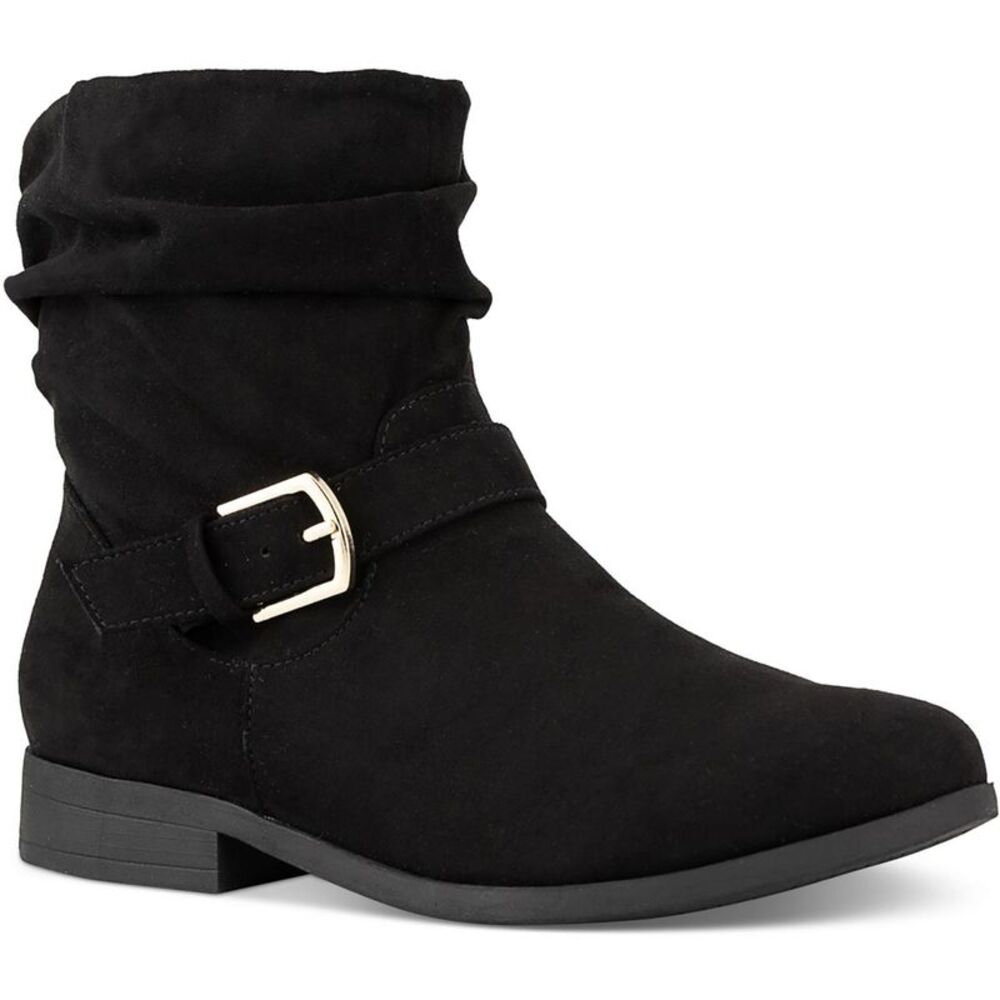 Karen Scott Womens Clarett Black Round Toe Side Zipper Ankle Boots Boots New